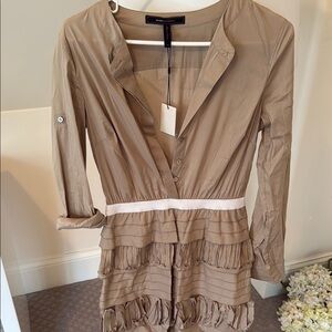 BCBGMaxAzria Tan Long Sleeve Dress